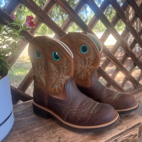Ariat Women’s Brown Leather Western Cowboy Boots - Picture 3 of 4